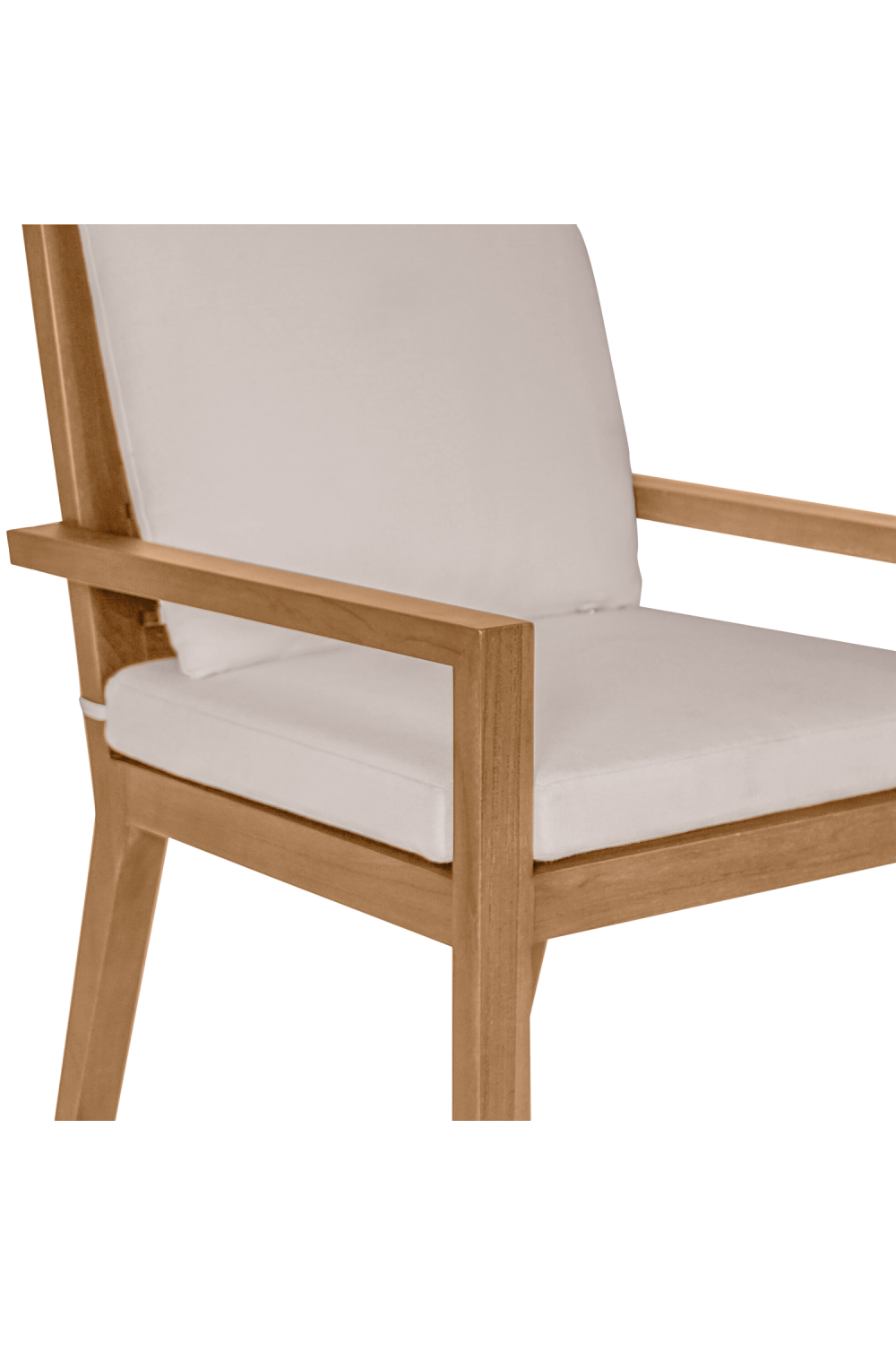 Modern European furniture - White Cushioned Outdoor Dining Chair - www.oroa.com