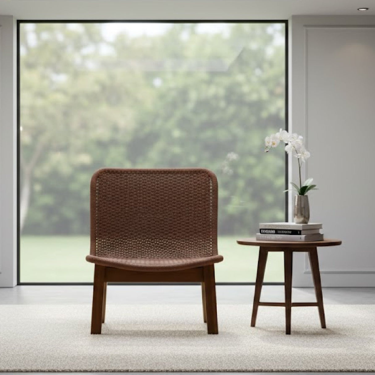 Modern European furniture - Handwoven Hyacinth Outdoor Accent Chair - www.oroa.com