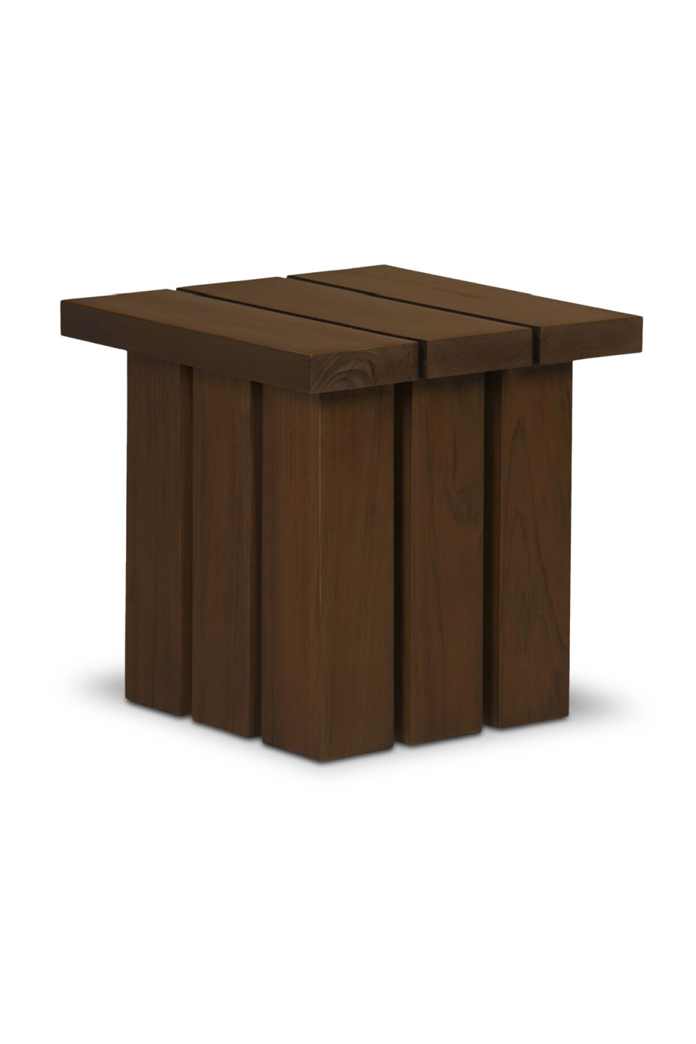 Modern European furniture - Slatted Teak Outdoor Side Table - www.oroa.com