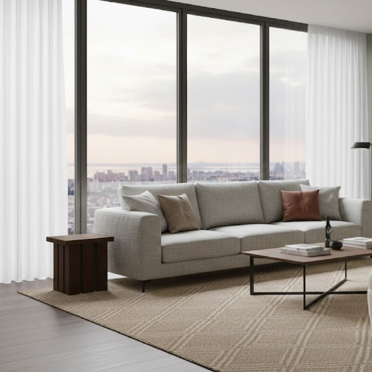 Modern European furniture - Slatted Teak Outdoor Side Table - www.oroa.com