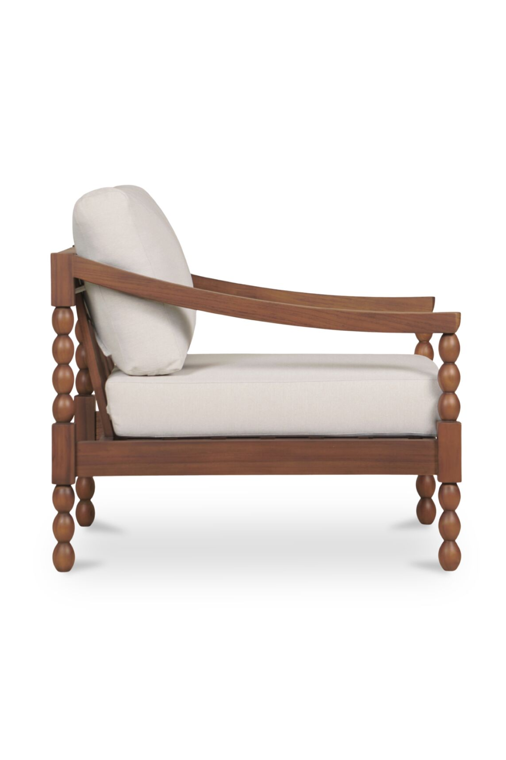 Turned-Leg Teak Outdoor Accent Chair | Novi Living Delilah | Oroa.com