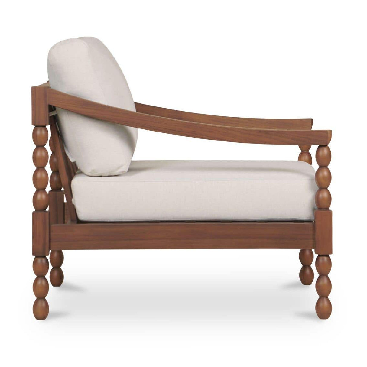 Modern European furniture - Turned-Leg Teak Outdoor Accent Chair - www.oroa.com | Oroa.com