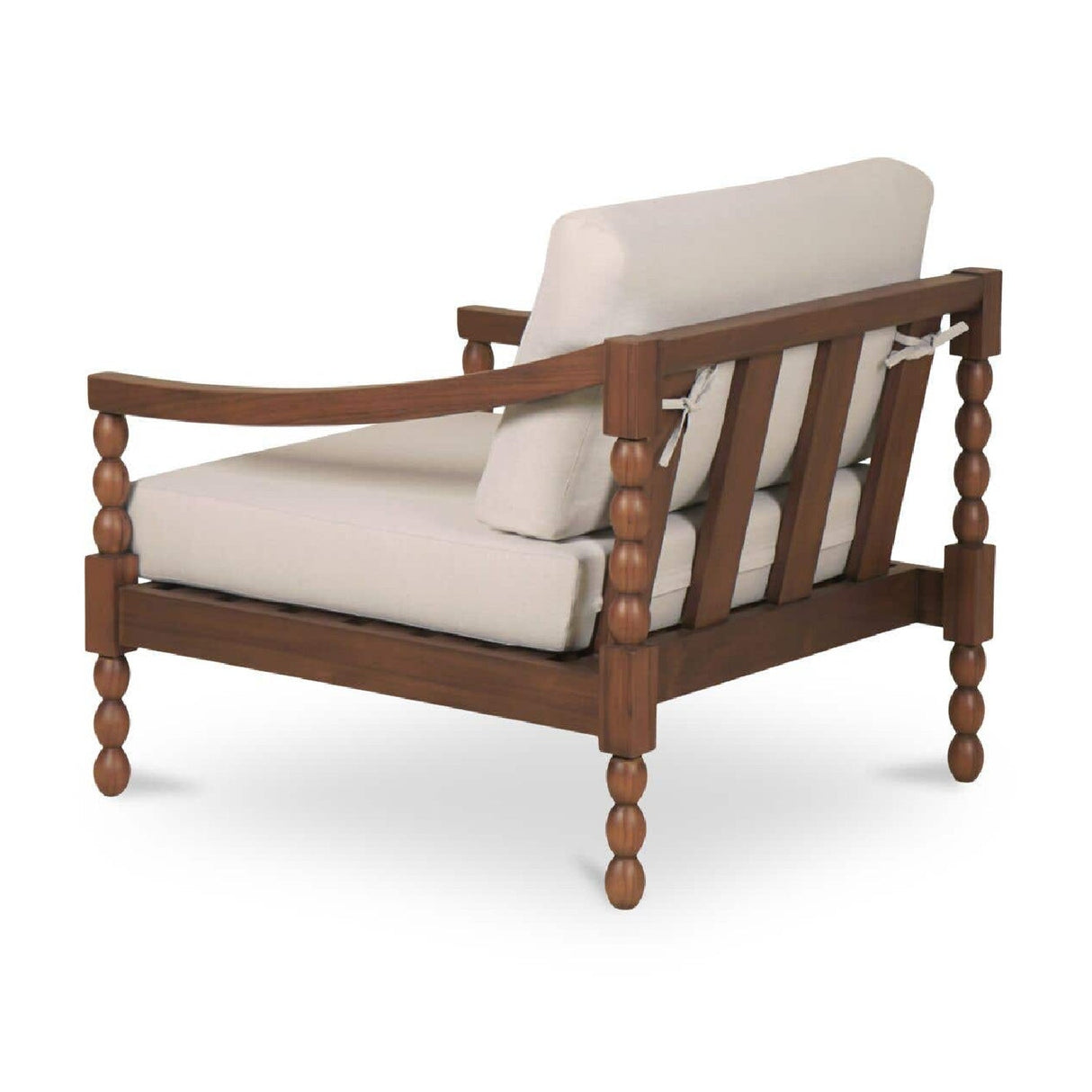 Modern European furniture - Turned-Leg Teak Outdoor Accent Chair - www.oroa.com