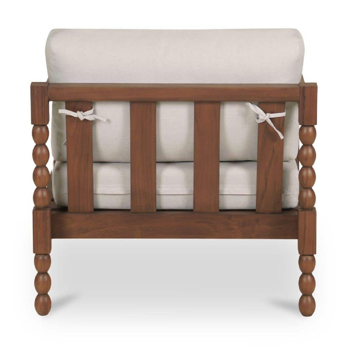 Modern European furniture - Turned-Leg Teak Outdoor Accent Chair - www.oroa.com
