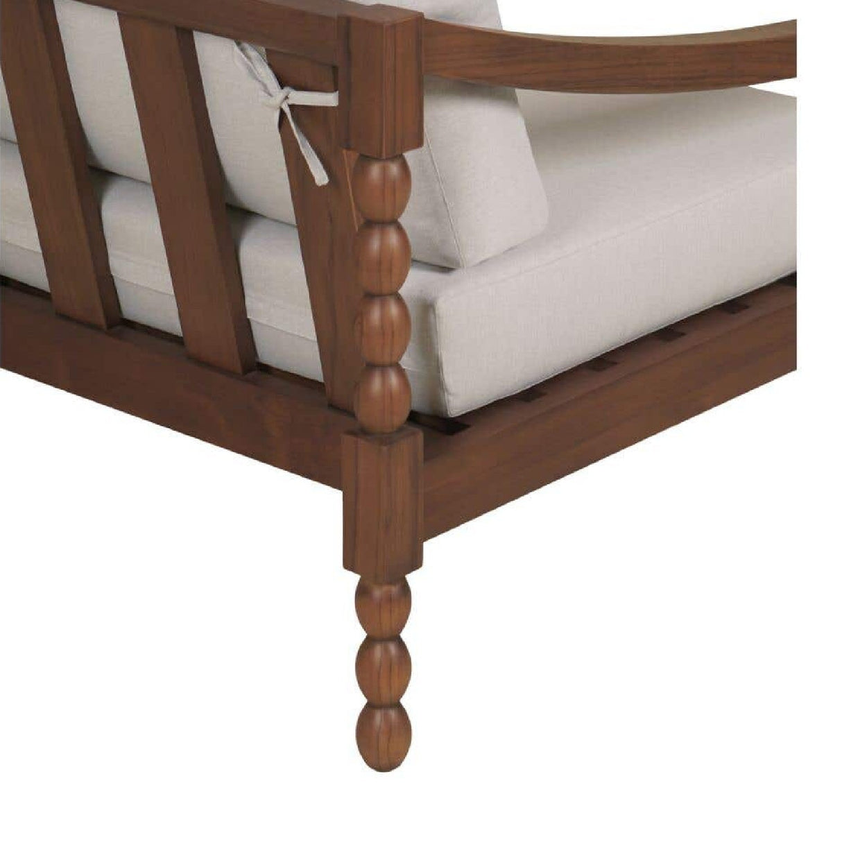 Modern European furniture - Turned-Leg Teak Outdoor Accent Chair - www.oroa.com