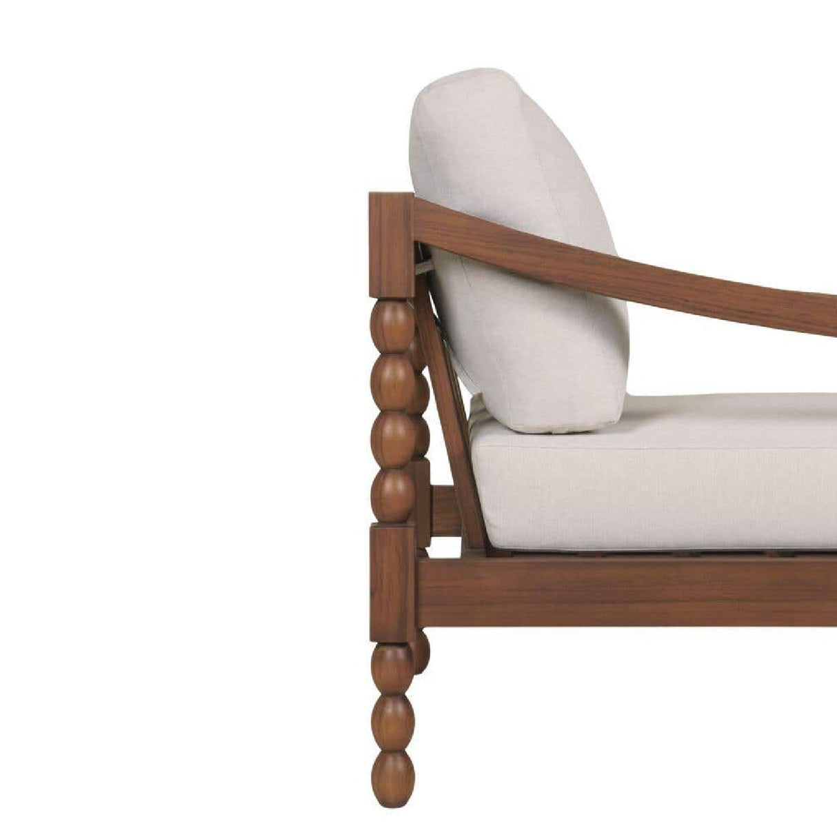 Modern European furniture - Turned-Leg Teak Outdoor Accent Chair - www.oroa.com