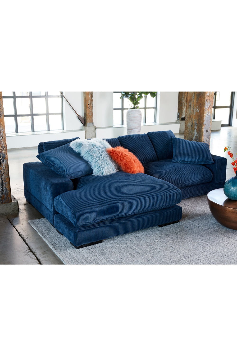 Modern European furniture - Corduroy Sectional Sofa - www.oroa.com