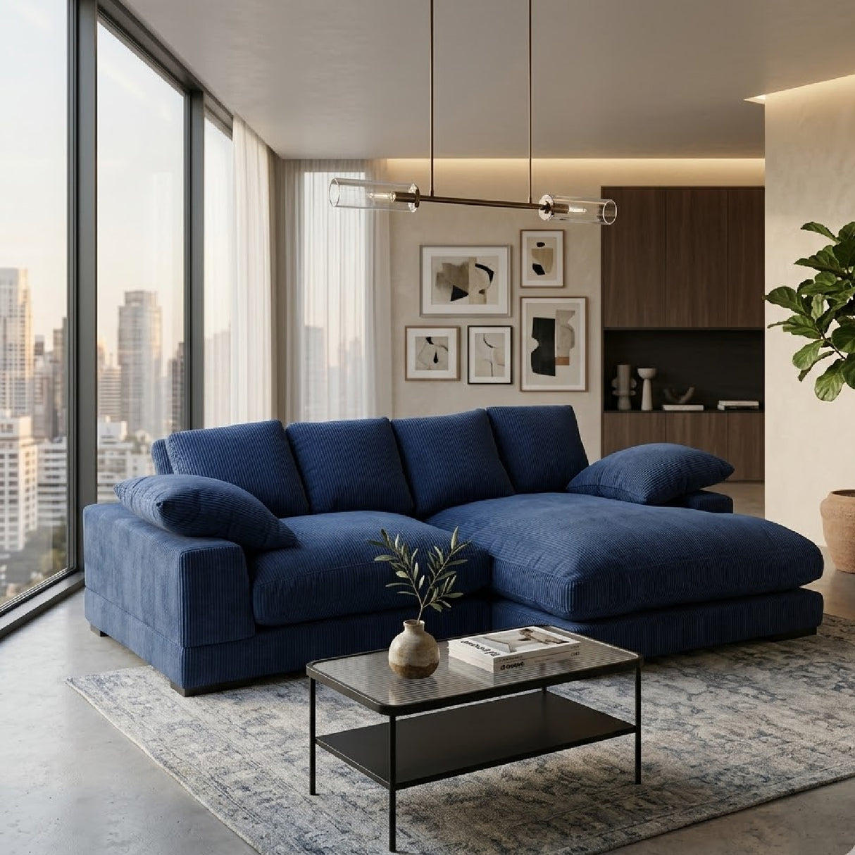 Corduroy Sectional Sofa | Oroa.com