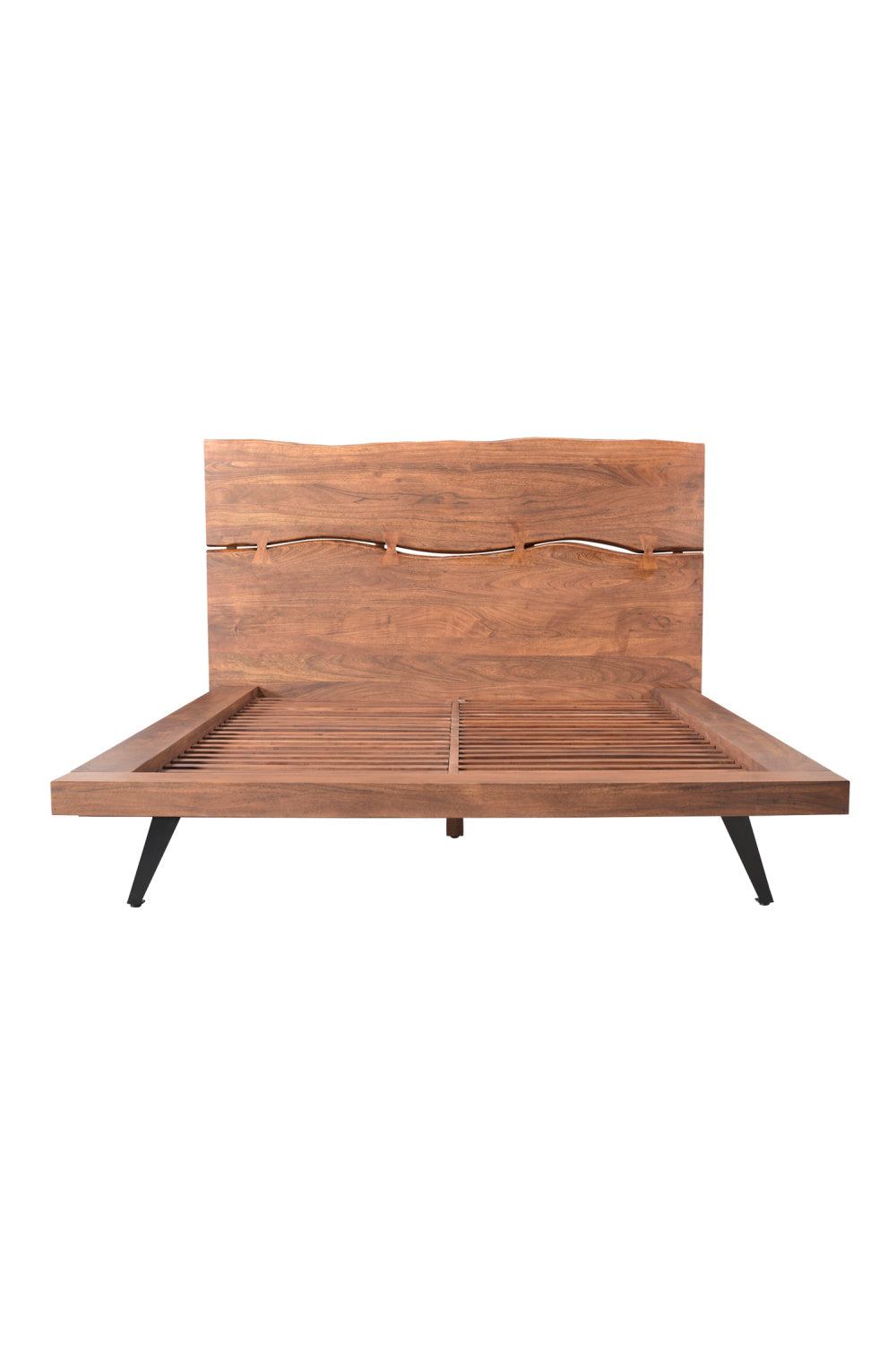 Modern European furniture - Acacia Organic-Edge Headboard Bed - www.oroa.com
