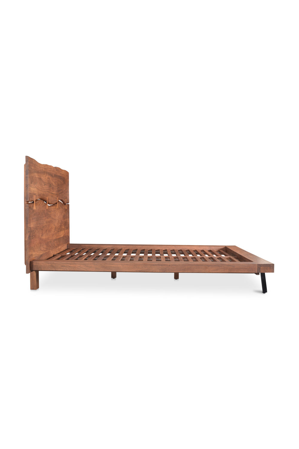 Modern European furniture - Acacia Organic-Edge Headboard Bed - www.oroa.com