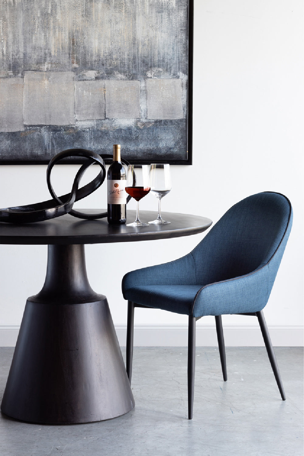 Modern European furniture - Blue Dining Chair Set (2) - www.oroa.com