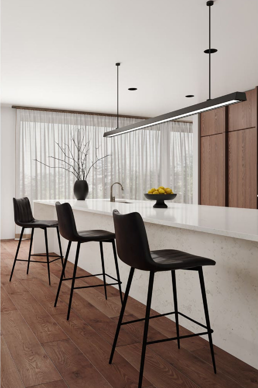 Modern European furniture - Vertical Stitched Bar Stools (2) - www.oroa.com