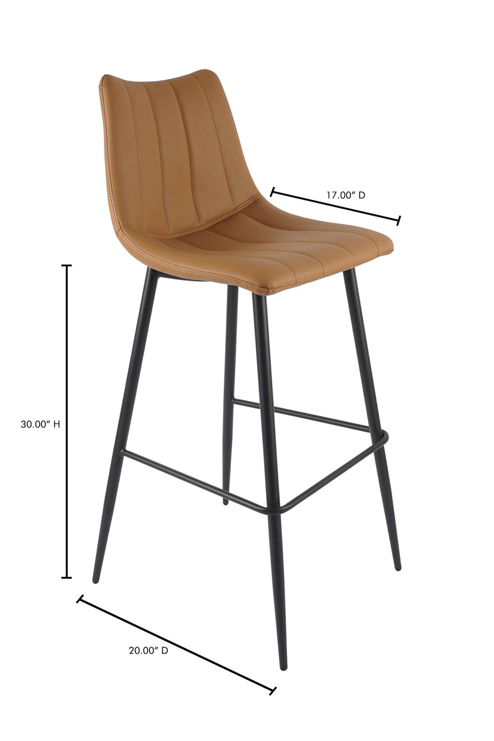 Modern European furniture - Vertical Stitched Bar Stools (2) - www.oroa.com