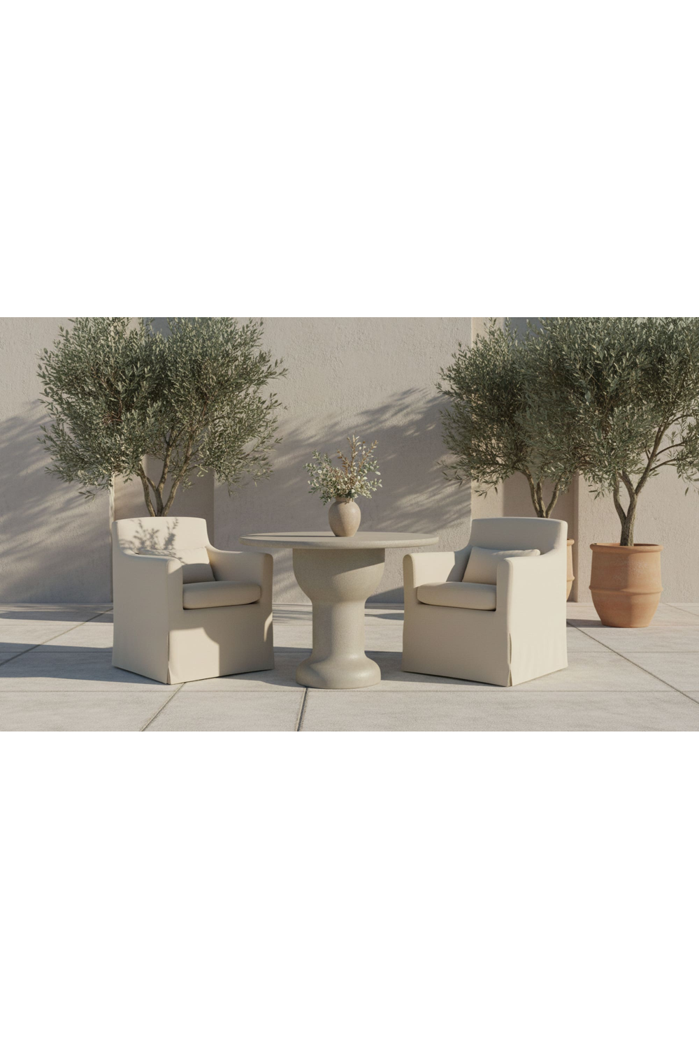 Slipcovered Outdoor Dining Chair | Novi Living Lydia | Oroa.com