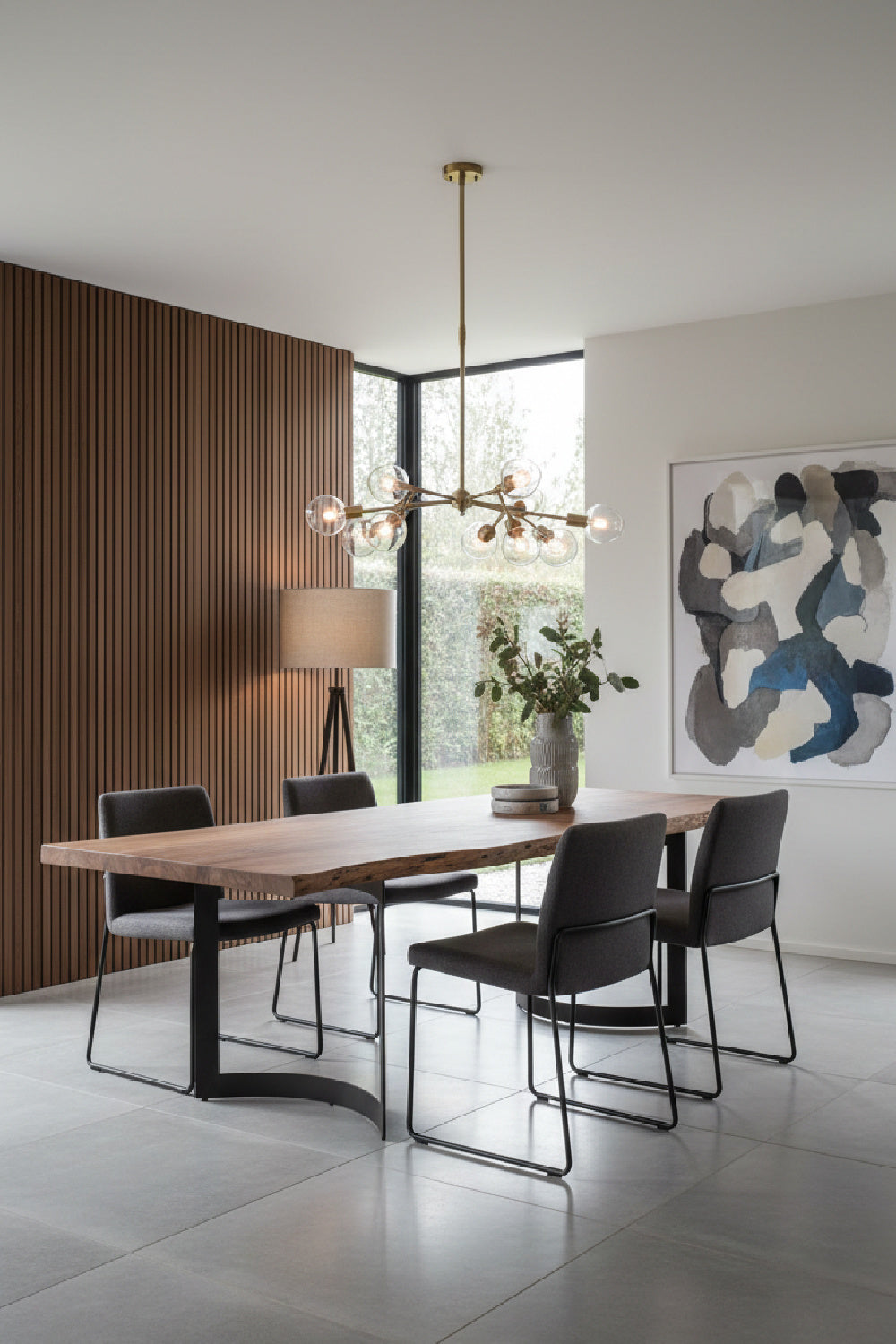 Solid Acacia Wood Dining Table | Novi Living Bent | Oroa.com