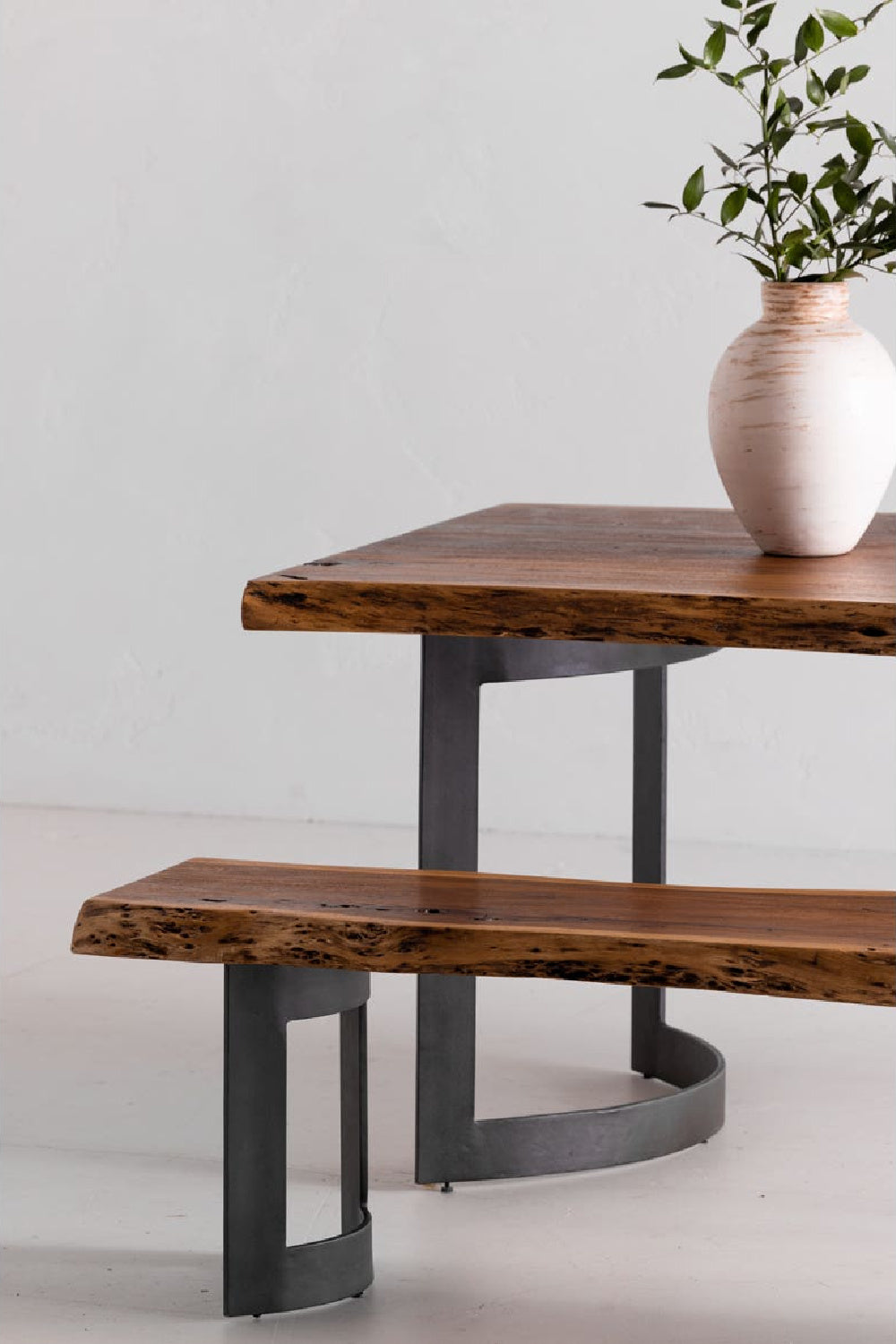 Modern European furniture - Brown Acacia Bench - www.oroa.com