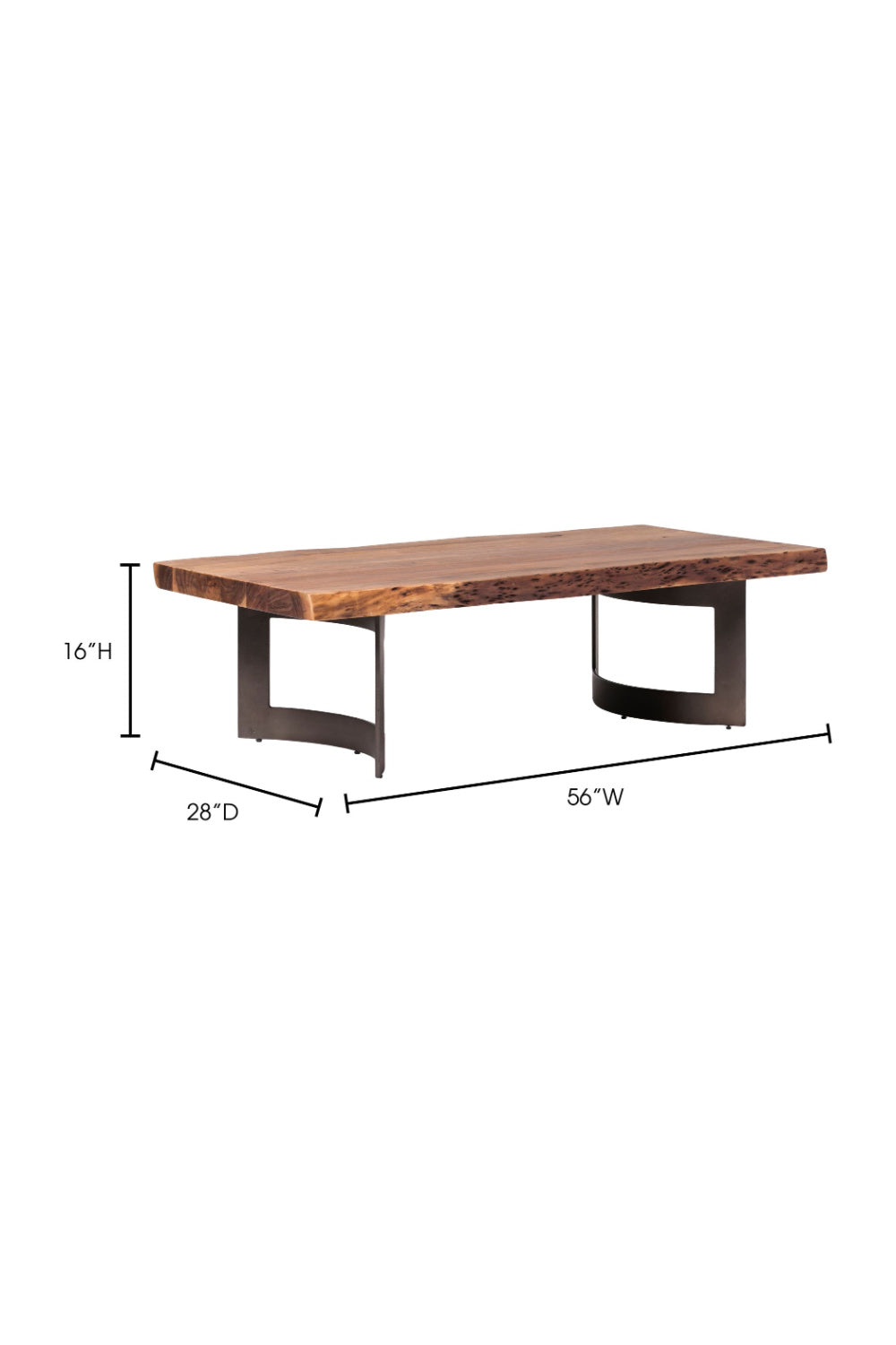 Modern European furniture - Brown Acacia Coffee Table - www.oroa.com