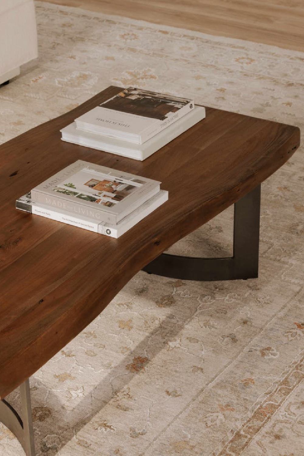 Modern European furniture - Brown Acacia Coffee Table - www.oroa.com