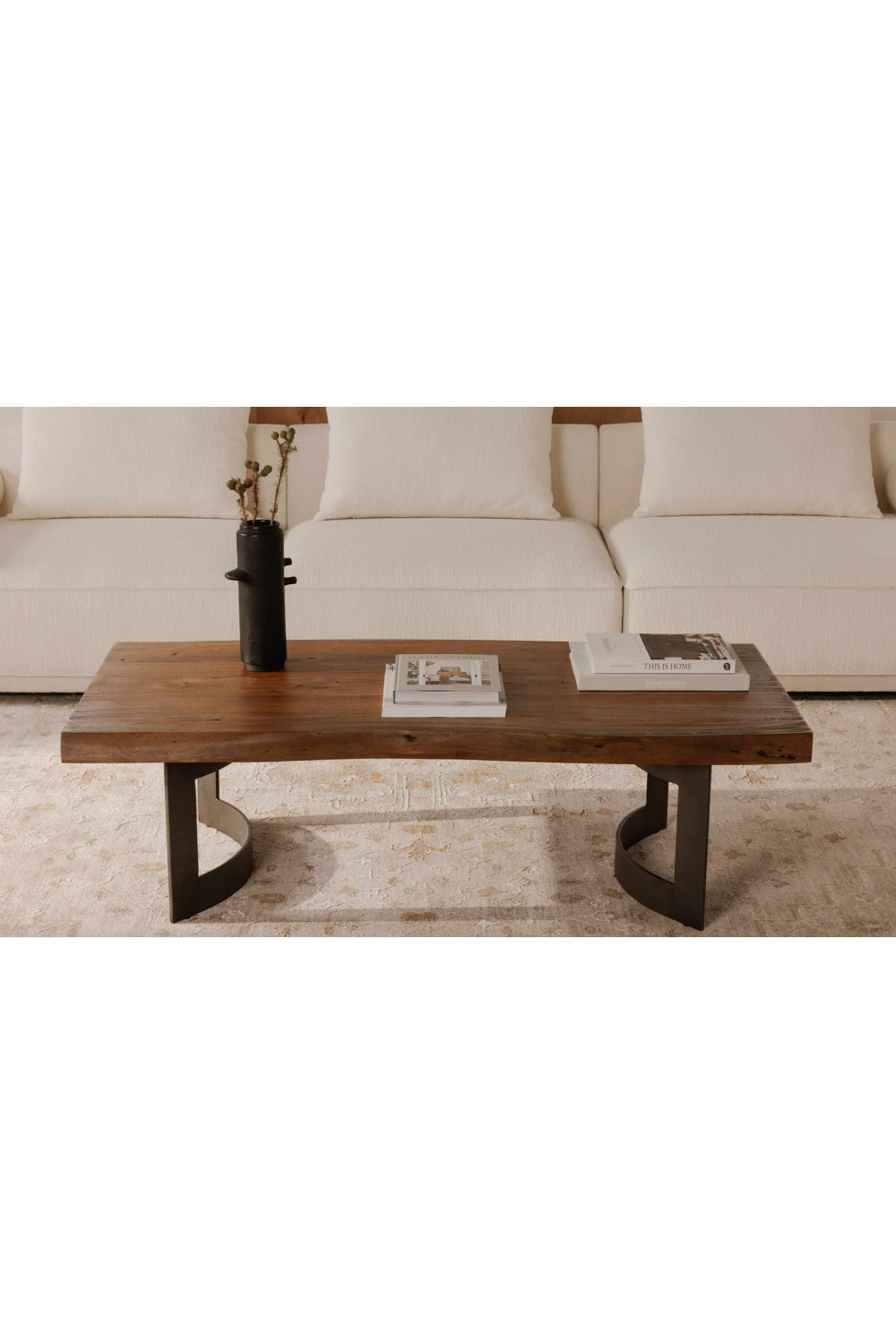 Modern European furniture - Brown Acacia Coffee Table - www.oroa.com