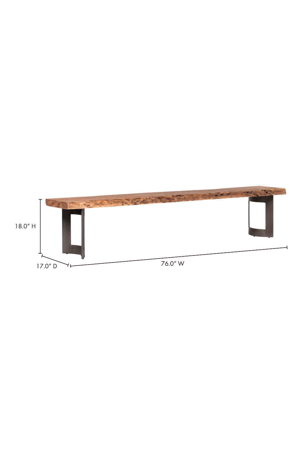 Modern European furniture - Rustic Natural Acacia Bench - www.oroa.com