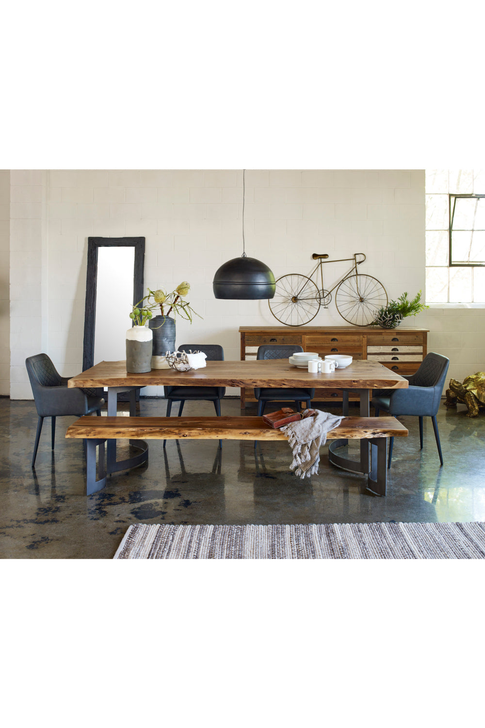 Modern European furniture - Rustic Natural Acacia Bench - www.oroa.com