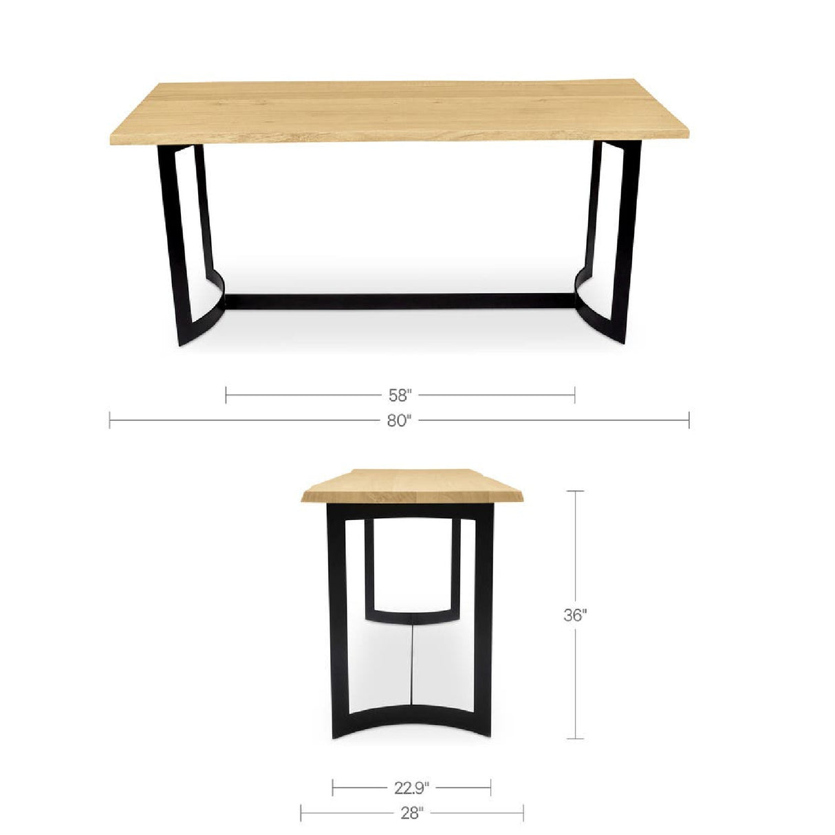 Acacia Wood Top Counter Table | Novi Living Bent - www.oroa.com