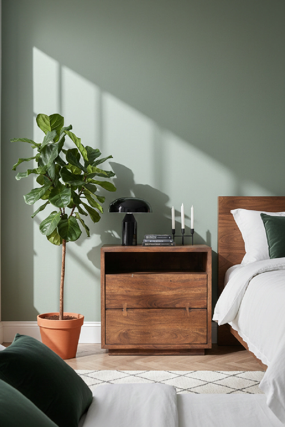 Solid Acacia 2-Drawer Nightstand | Novi Living Madagascar | Oroa.com