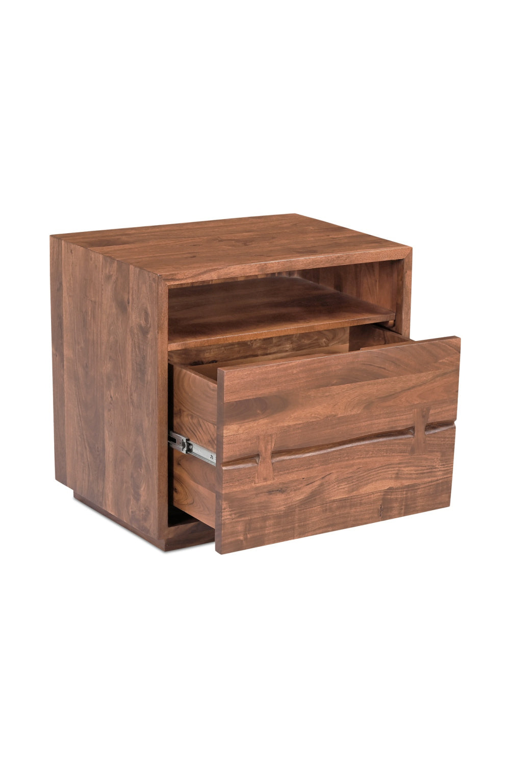 Solid Acacia 2-Drawer Nightstand | Novi Living Madagascar | Oroa.com