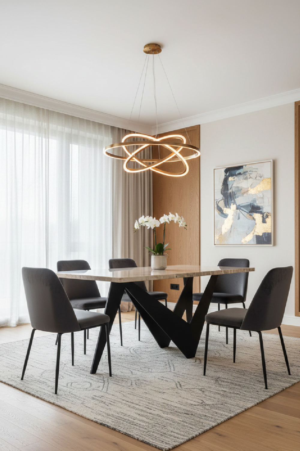 Modern European furniture - Sculptural Iron Base Console Table - www.oroa.com