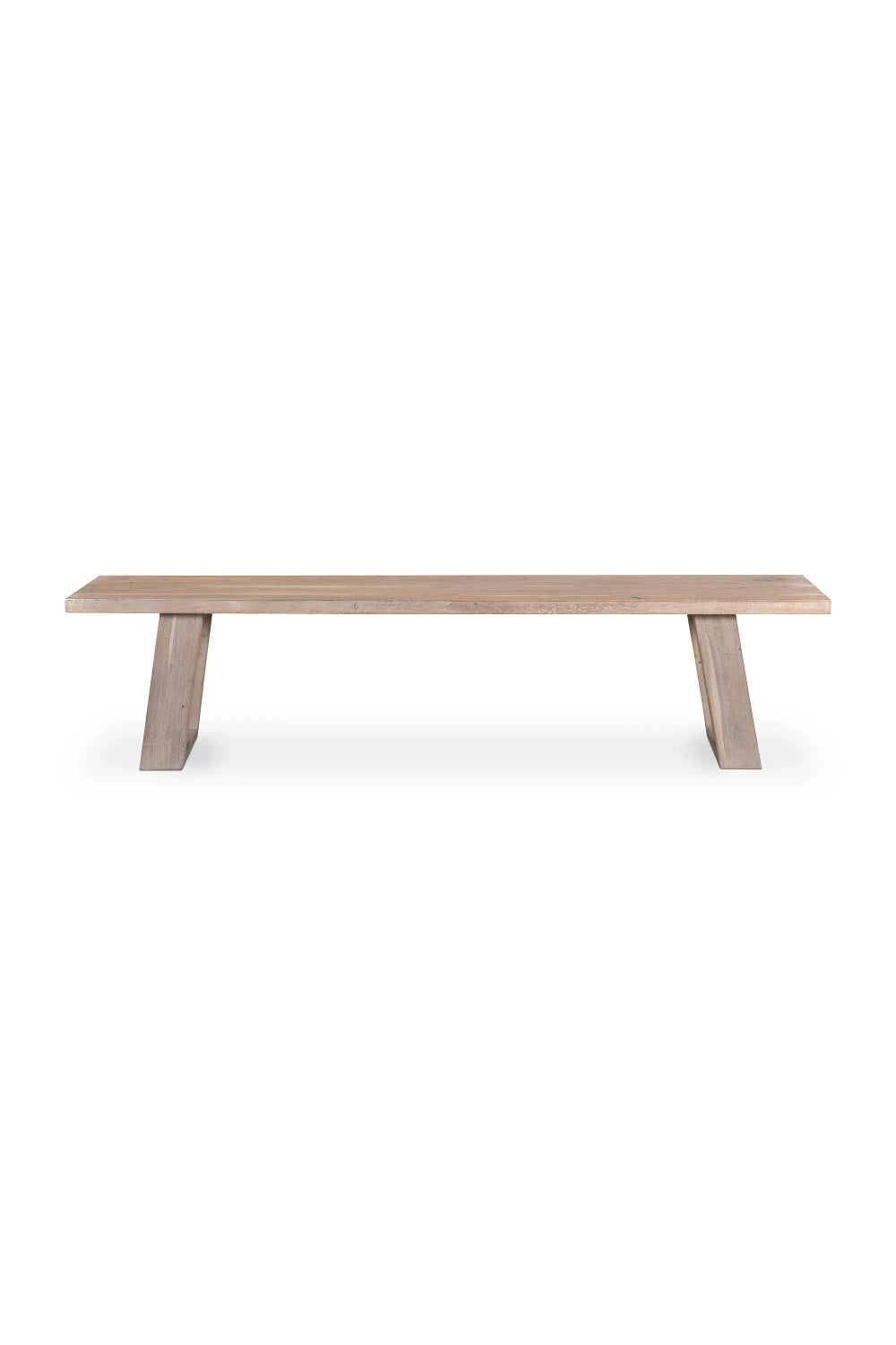 Modern European furniture - Whitewashed Acacia Wood Bench - www.oroa.com