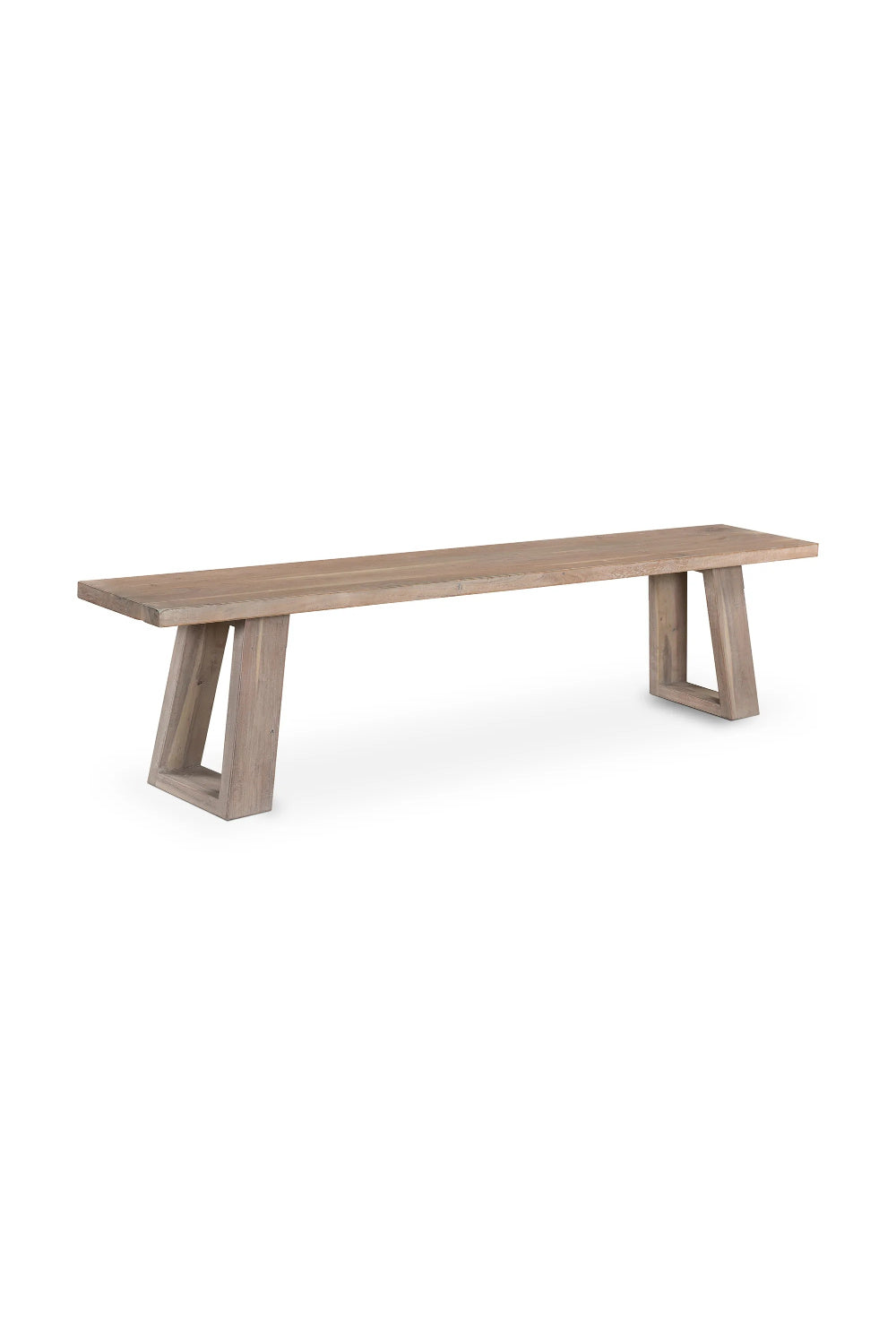 Modern European furniture - Whitewashed Acacia Wood Bench - www.oroa.com
