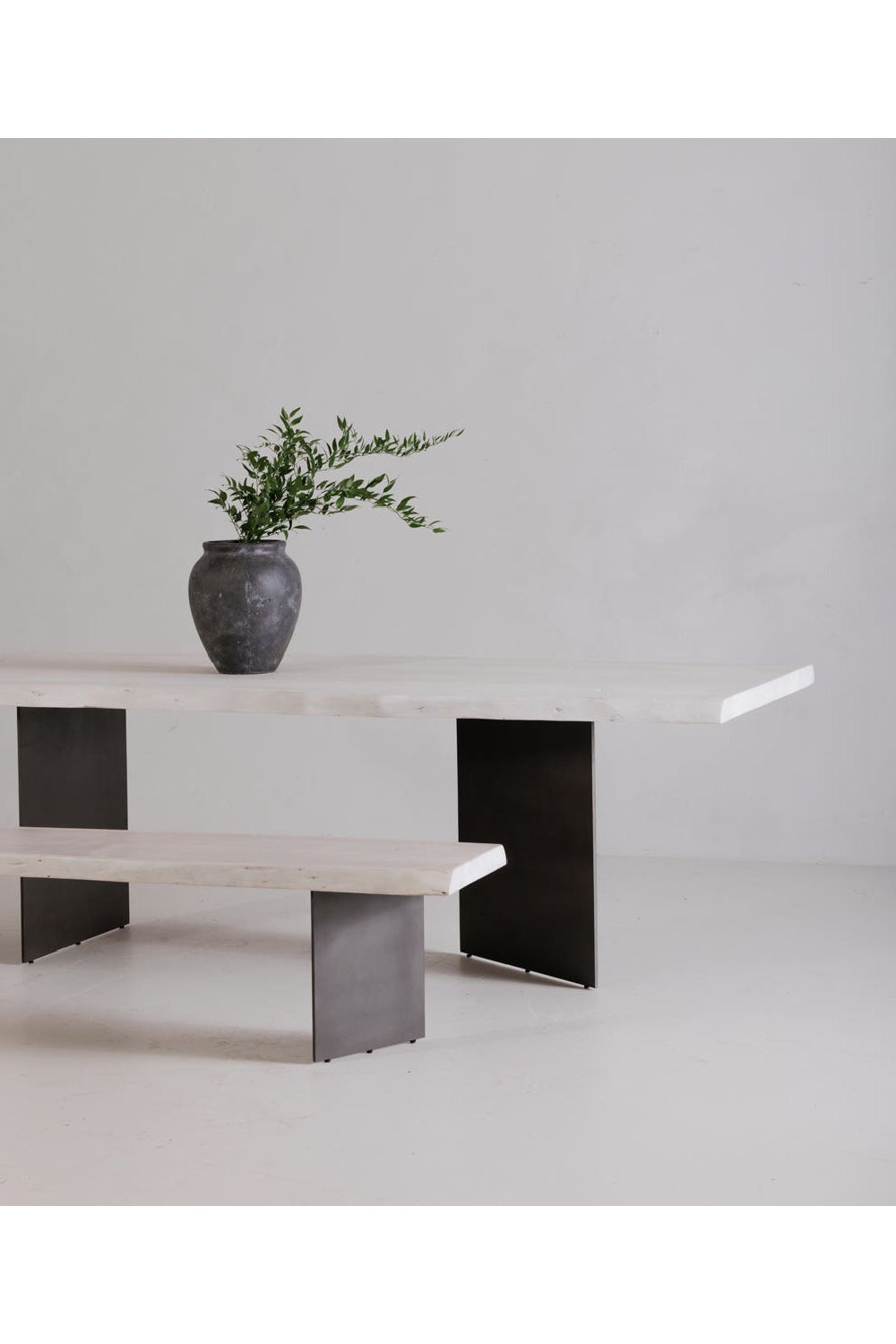 Modern European furniture - Whitewashed Acacia Dining Table - www.oroa.com
