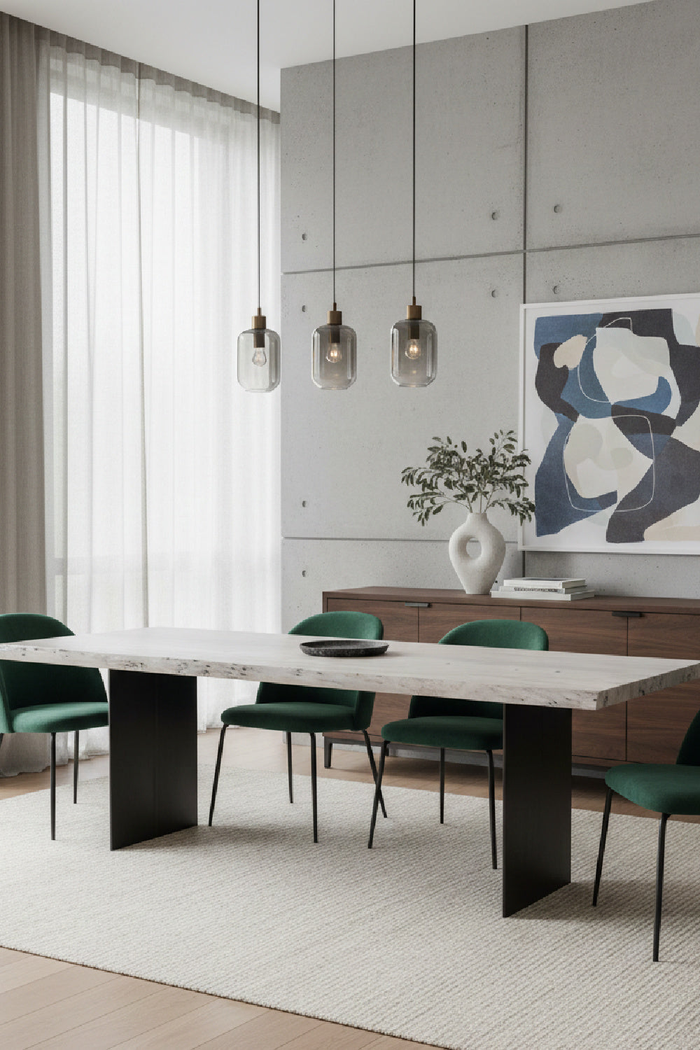 Modern European furniture - Whitewashed Acacia Dining Table - www.oroa.com