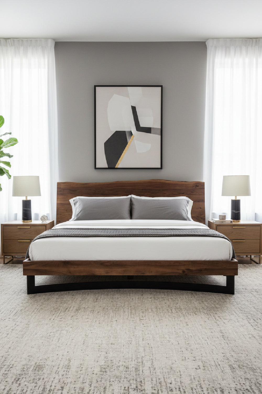 Modern European furniture - Rustic Natural Acacia Bed - www.oroa.com