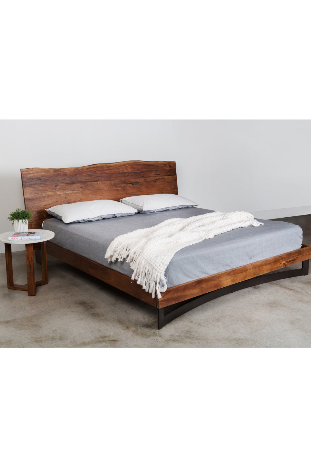 Modern European furniture - Rustic Natural Acacia Bed - www.oroa.com