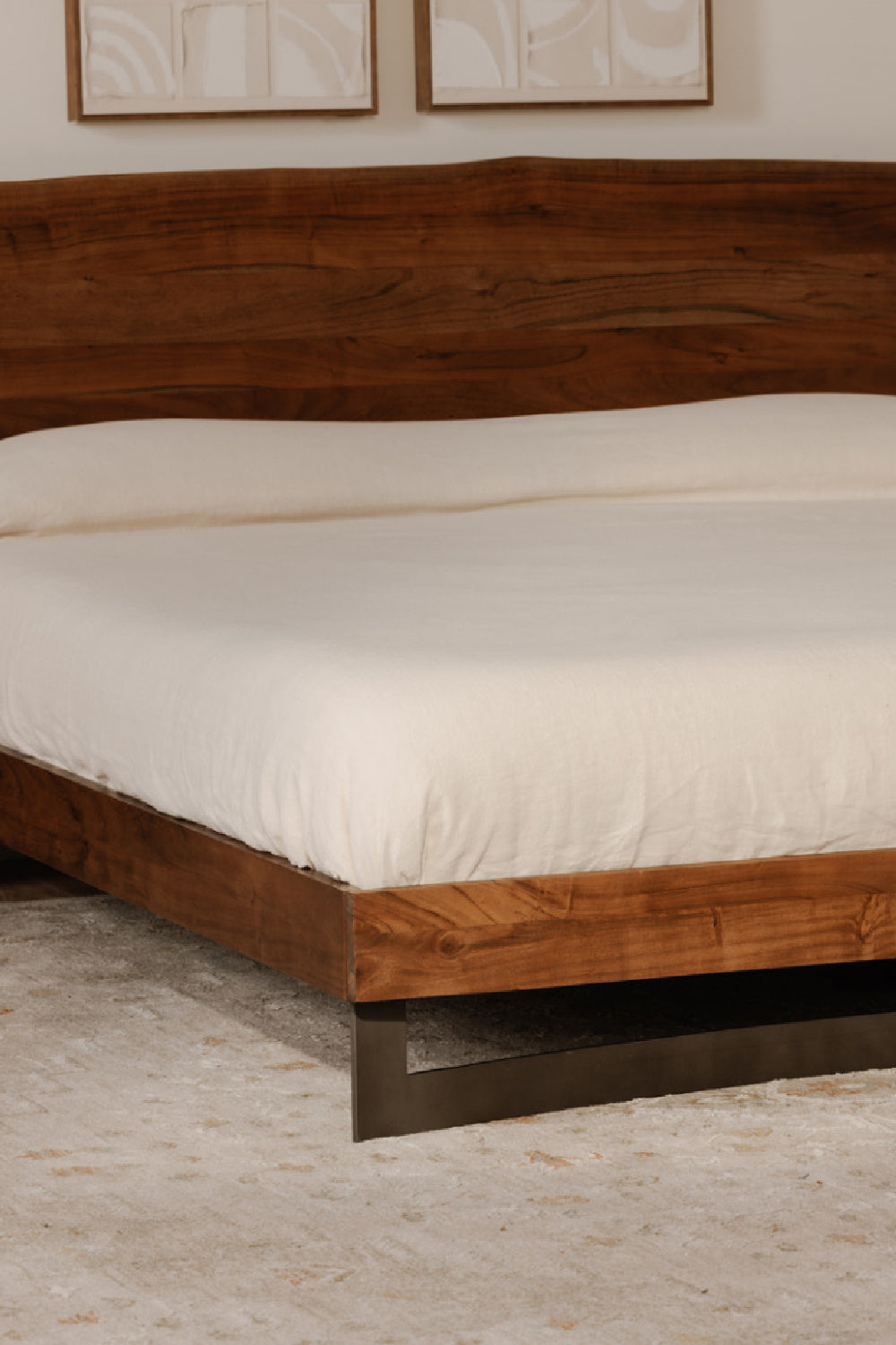 Modern European furniture - Rustic Natural Acacia Bed - www.oroa.com