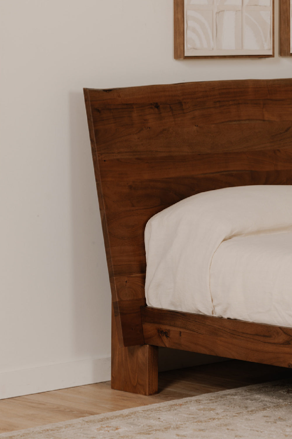 Modern European furniture - Rustic Natural Acacia Bed - www.oroa.com