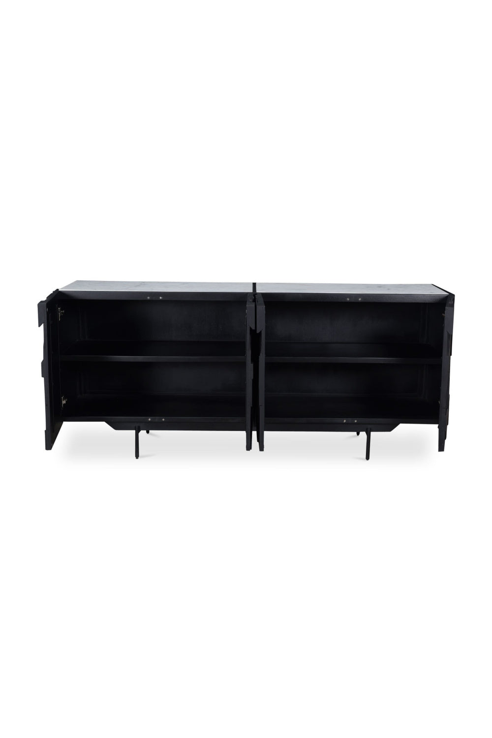 Modern European furniture - Carved Black Mango Wood Sideboard - www.oroa.com