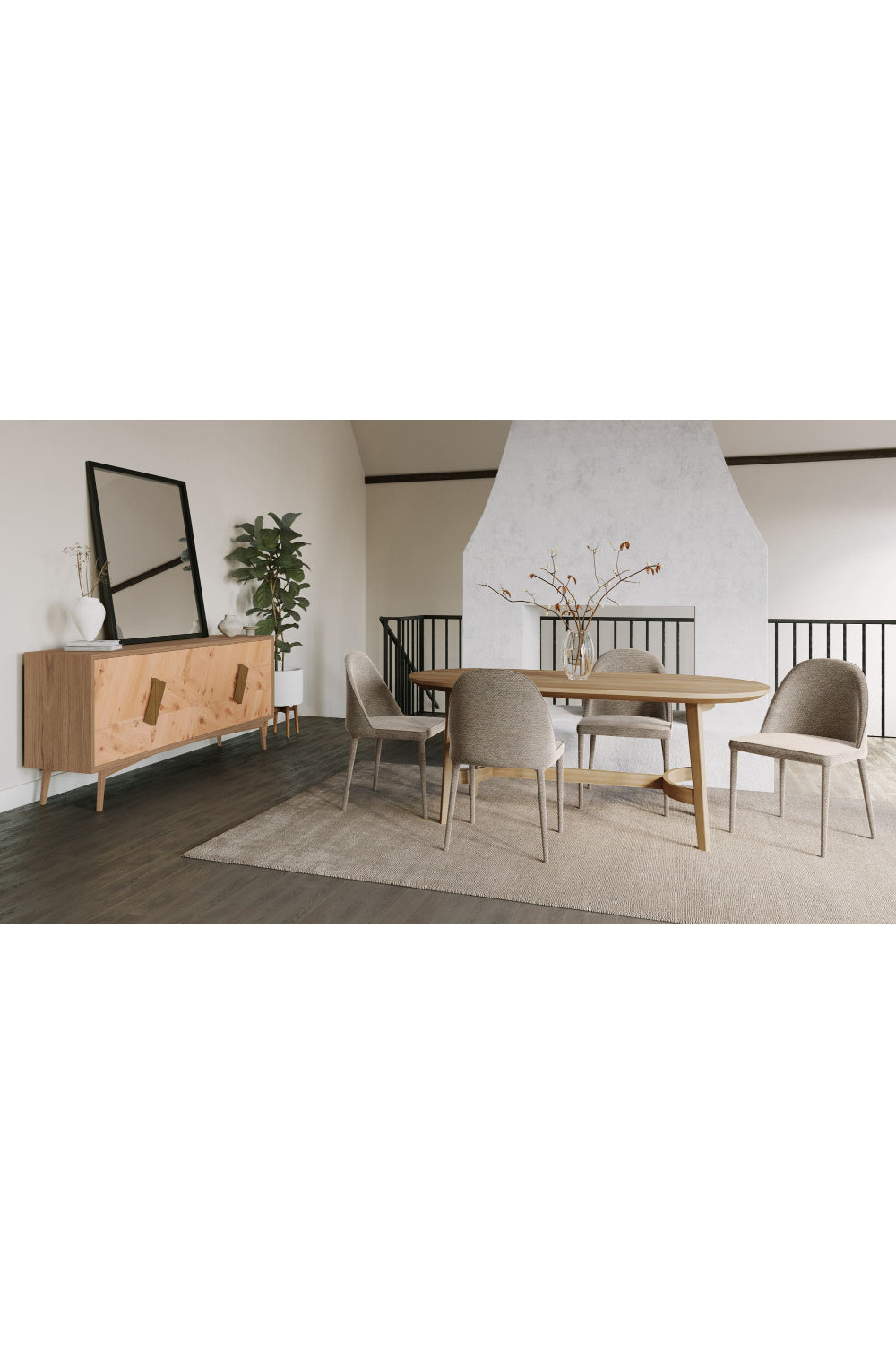 Modern European furniture - Oak Scandinavian Dining Table S - www.oroa.com