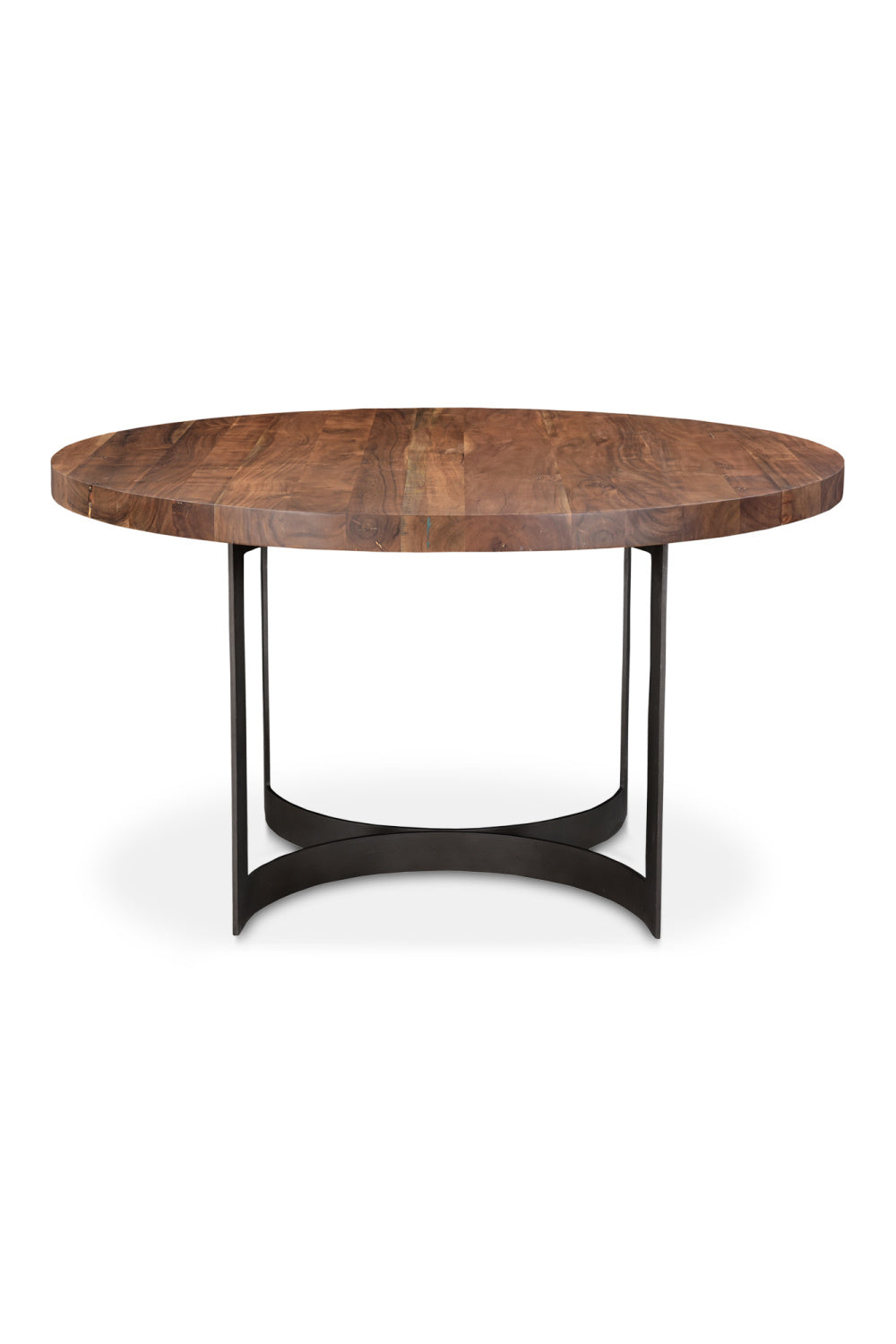 Brown Acacia Round Dining Table | Novi Living Bent