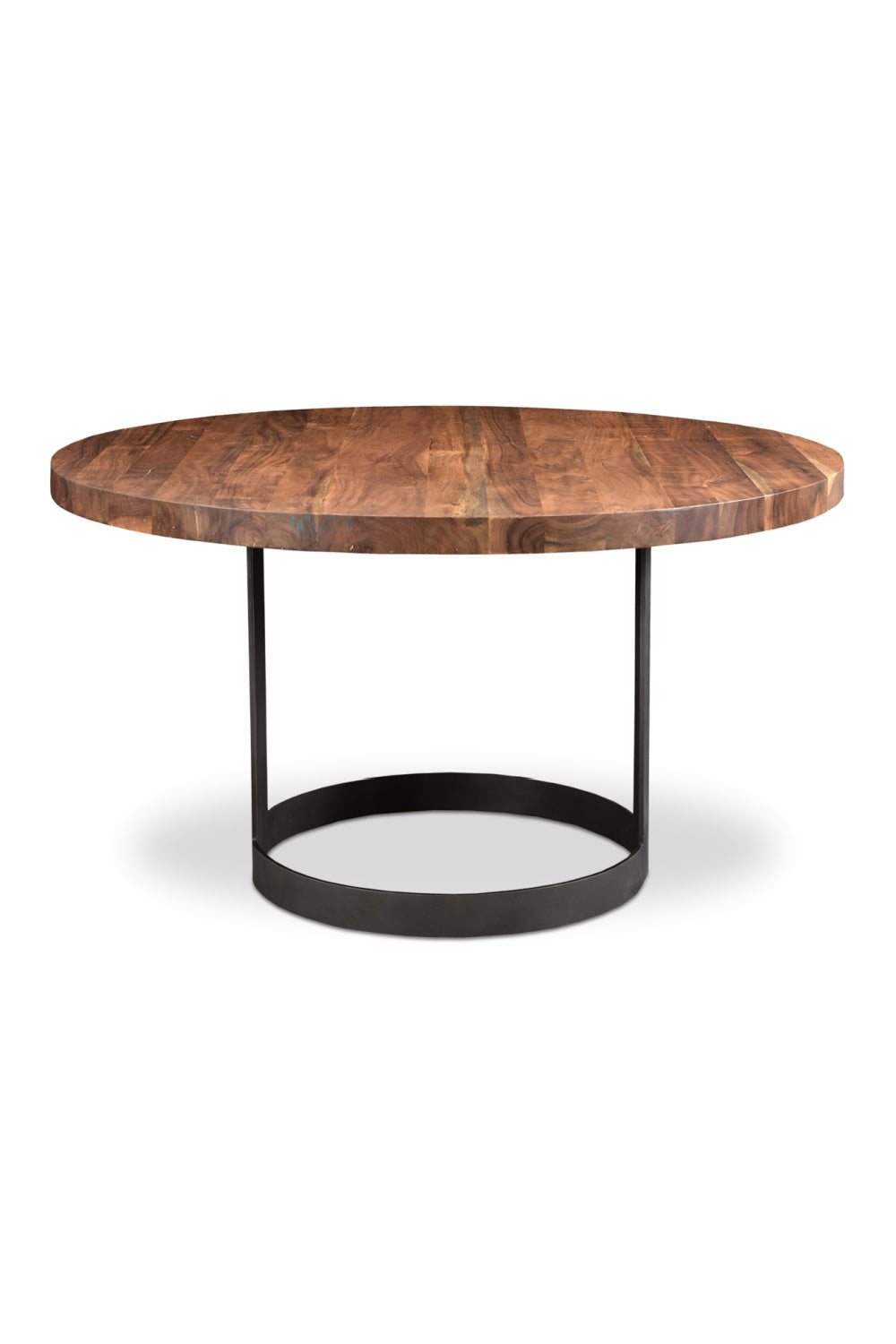 Brown Acacia Round Dining Table | Novi Living Bent