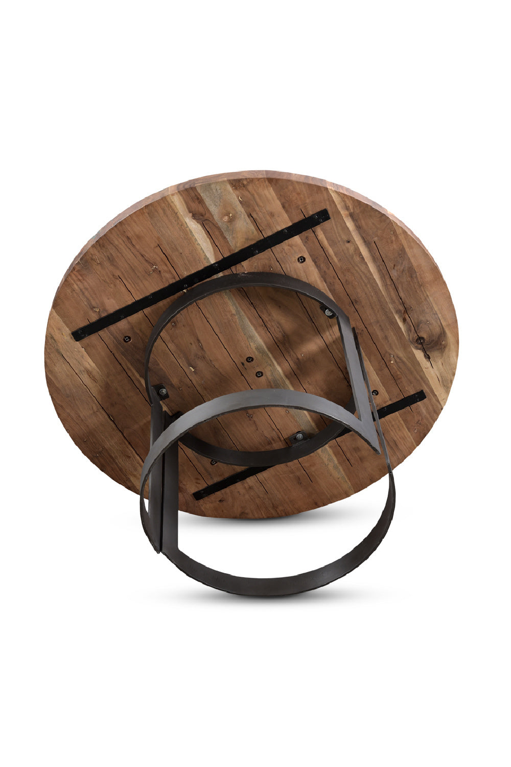 Brown Acacia Round Dining Table | Novi Living Bent