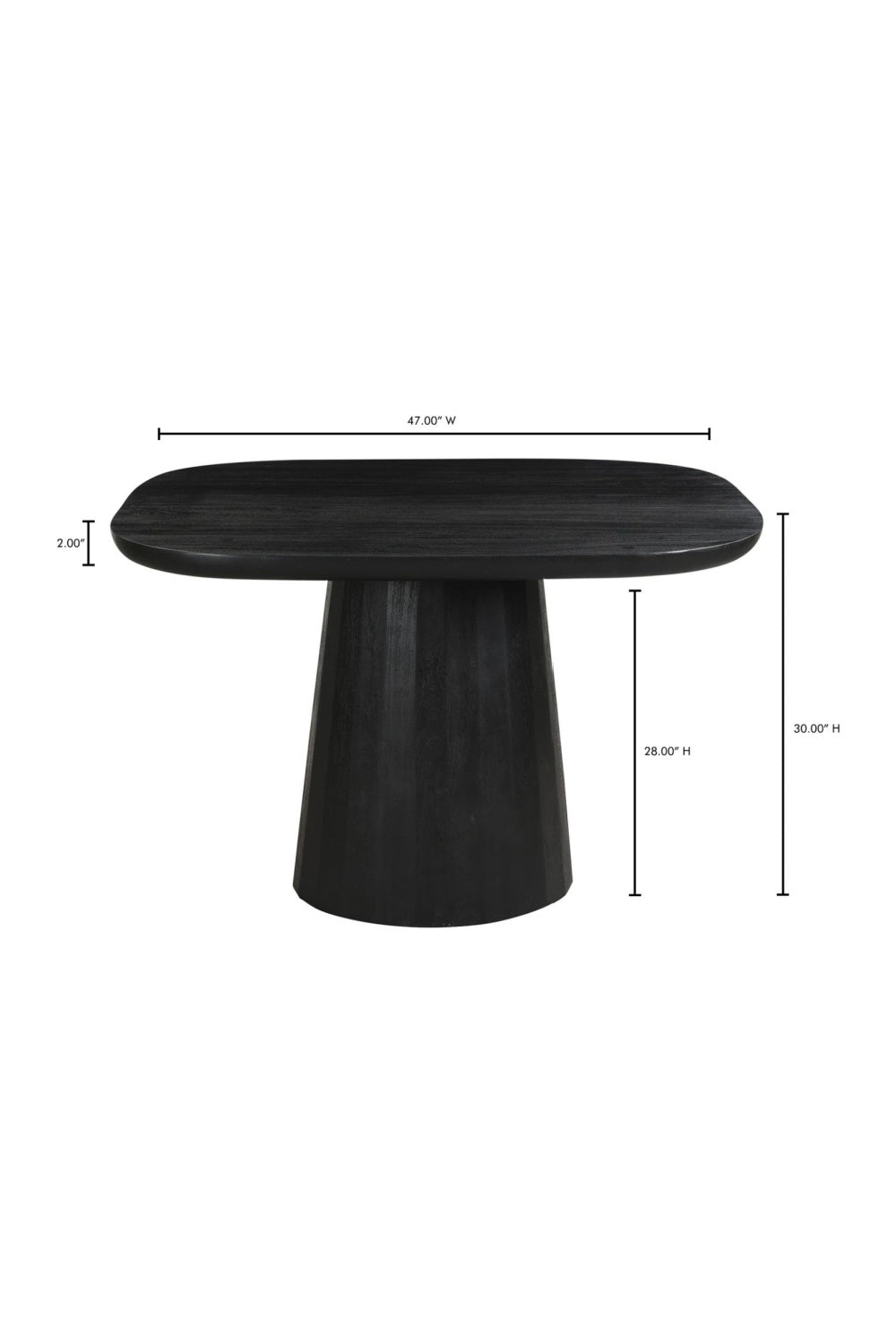 Modern European furniture - Black Acacia Dining Table - www.oroa.com