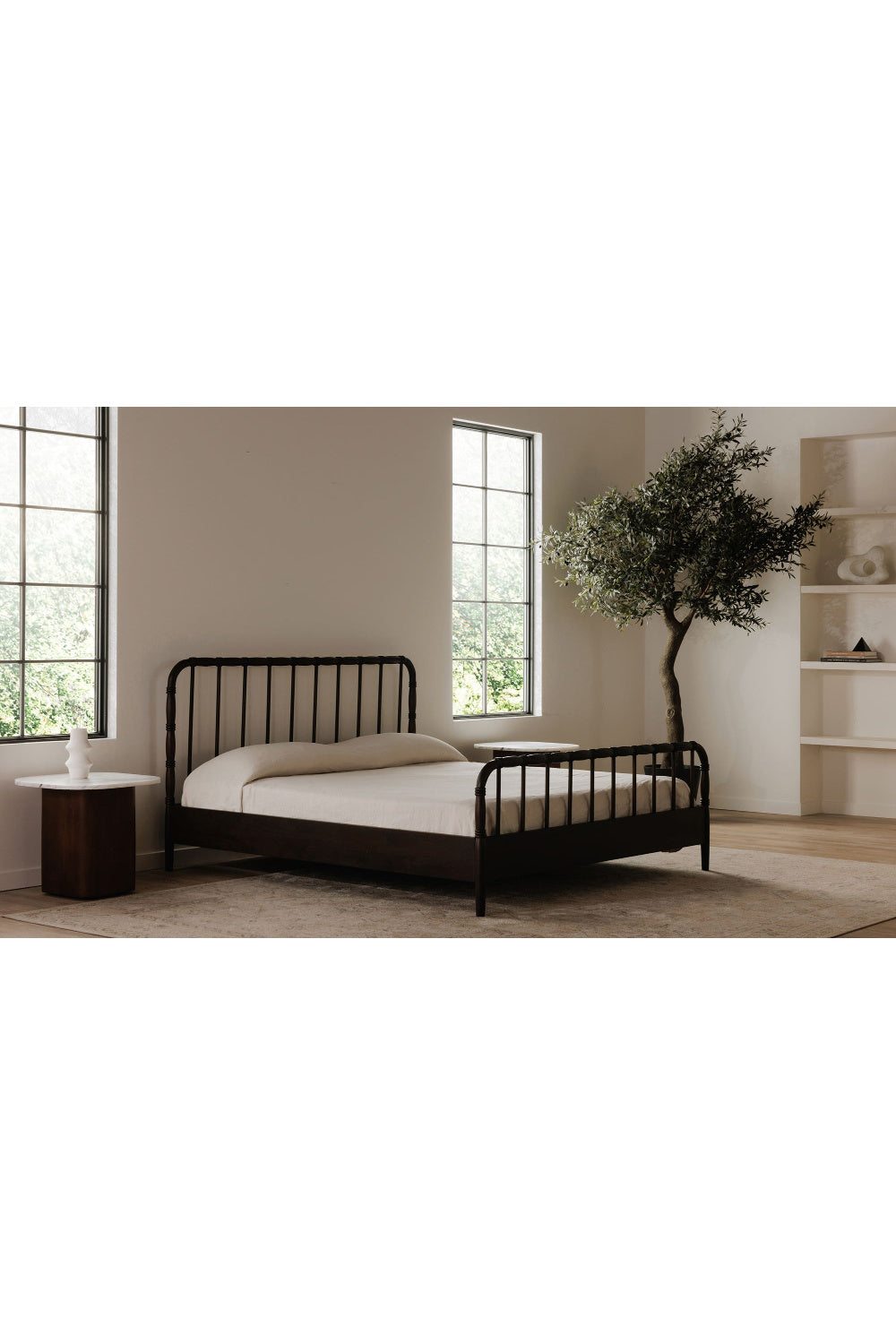 Modern European furniture - Acacia Wood Bed - www.oroa.com