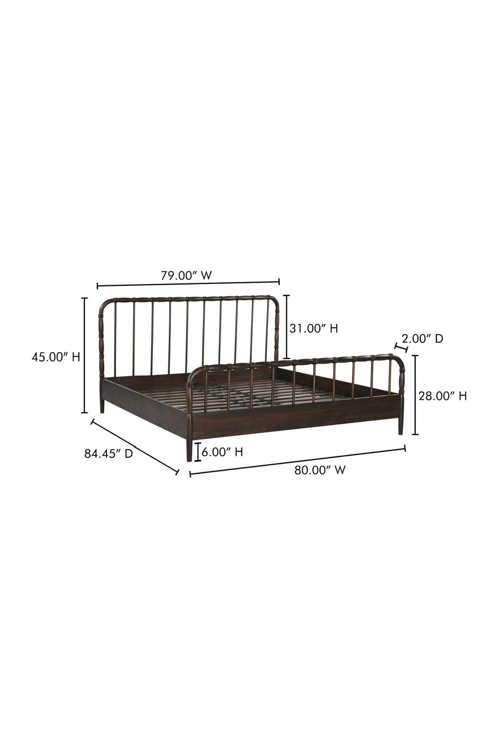 Modern European furniture - Acacia Wood Bed - www.oroa.com