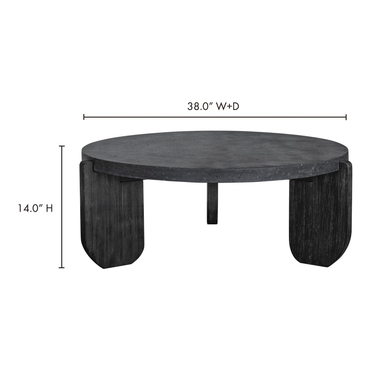 Modern European furniture - Acacia Legged Round Coffee Table - www.oroa.com