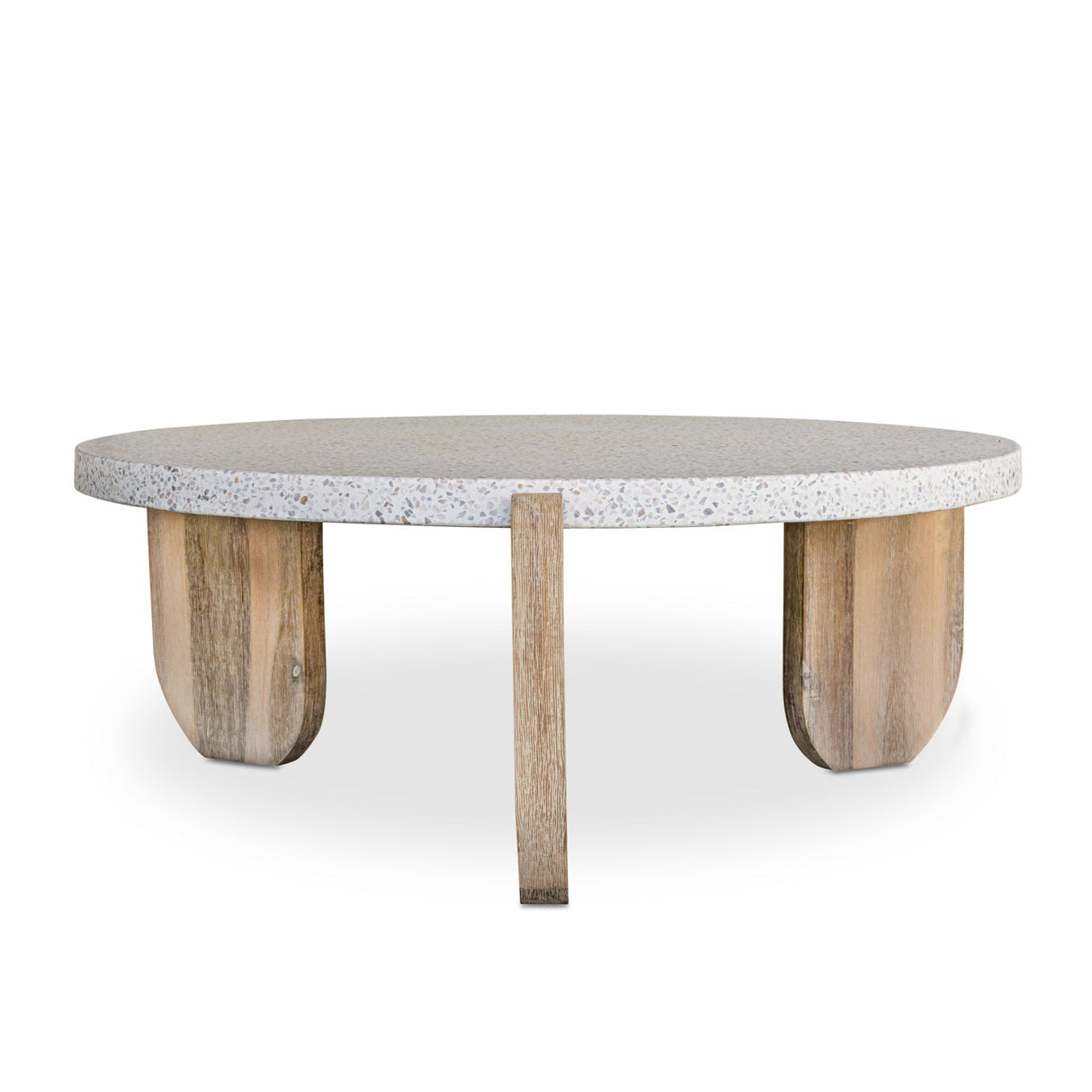 Modern European furniture - Acacia Legged Round Coffee Table - www.oroa.com