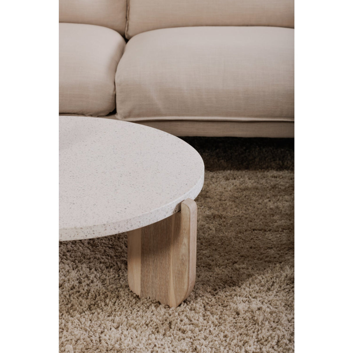 Modern European furniture - Acacia Legged Round Coffee Table - www.oroa.com