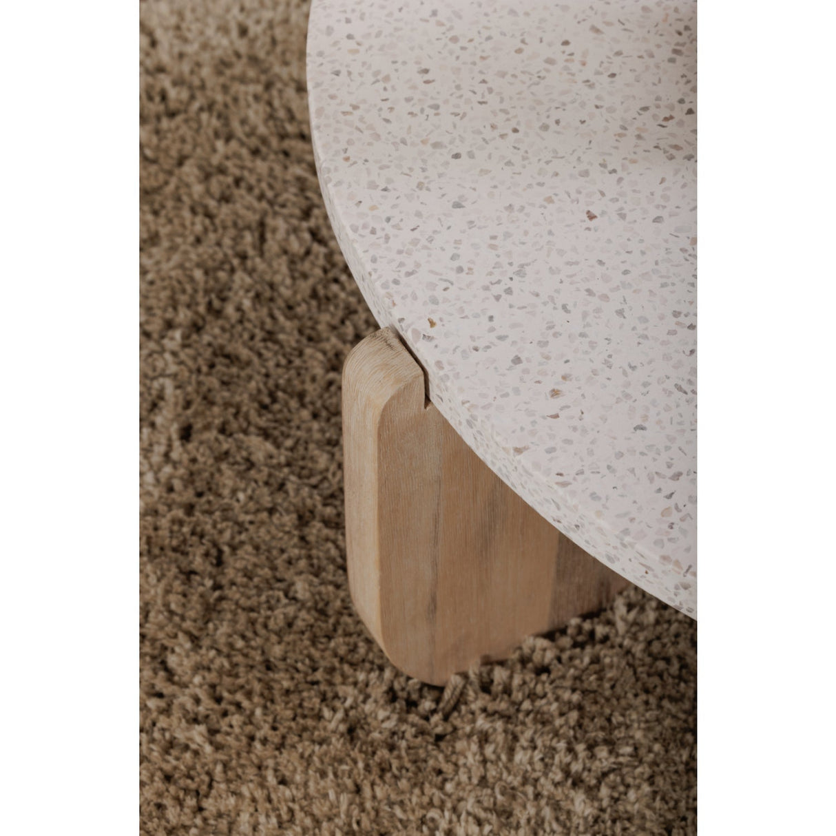 Modern European furniture - Acacia Legged Round Coffee Table - www.oroa.com