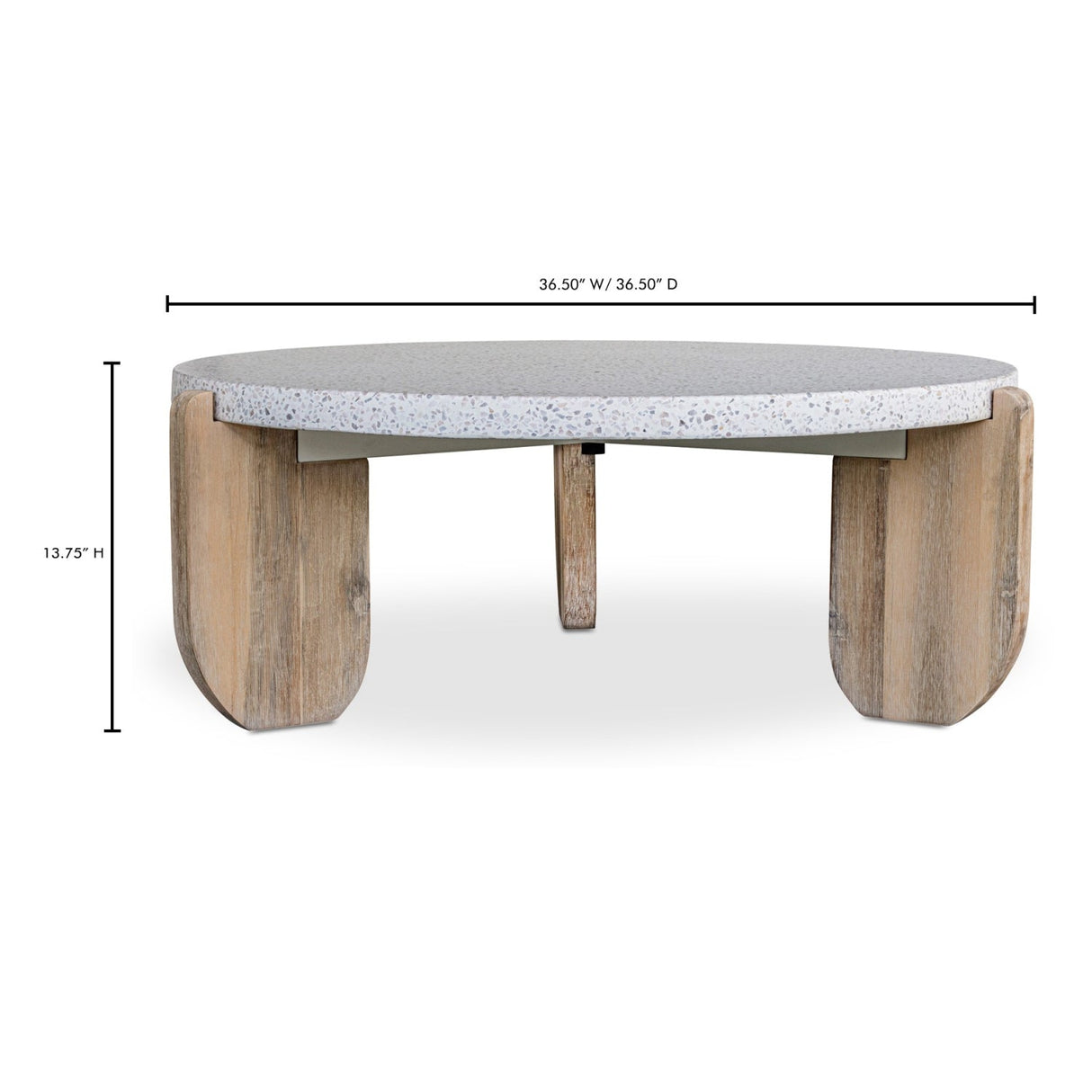 Modern European furniture - Acacia Legged Round Coffee Table - www.oroa.com